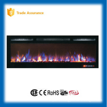 Remote control 72" master flame wall mount/recessed electric fireplace heater with touch panel